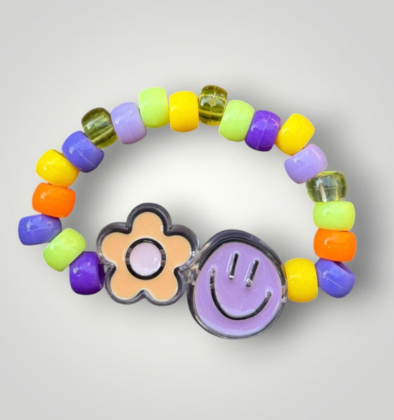 Bracciaie Colors pony Beads Smile  e fiore  vari colori