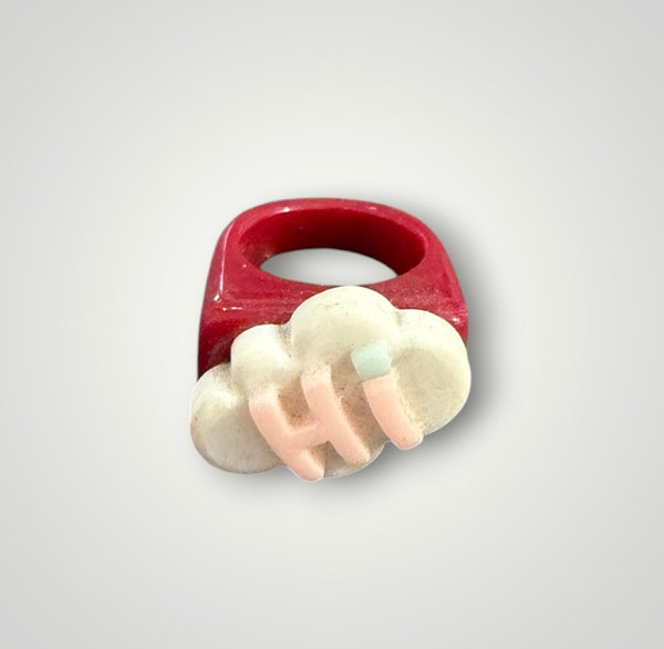 Anello resina nuvoletta Hi vari colori