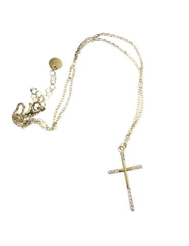 Collana Croce lunga pavettata