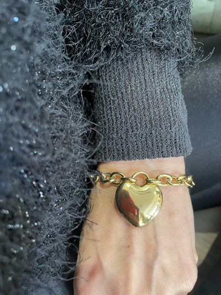 Bracciale groumette cuore puff