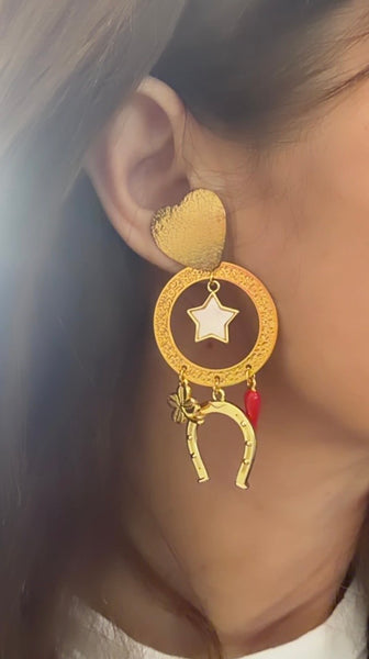 Coppia orecchini principessa glam Gipsy Circle Horse