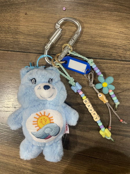 Pimp your Bag Keychain charms per borsa d portachiavi care bears orsetto del cuore angelorso peluche azzurro nuvoletta e sole
