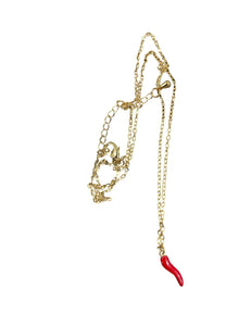 Collana cornetto rosso due varianti colore