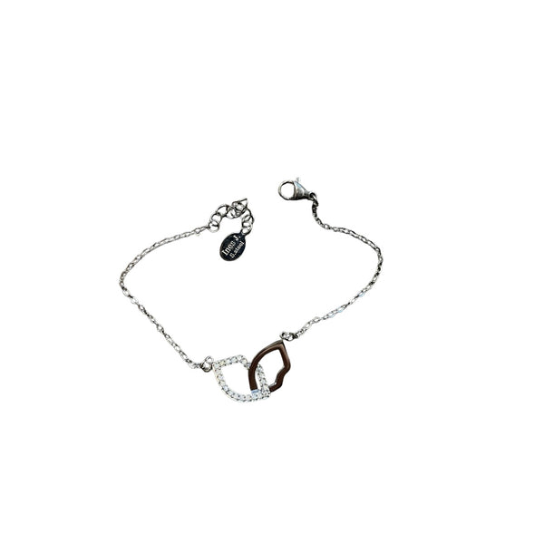 Bracciale kiss doppia bocca crystal  due varianti colore