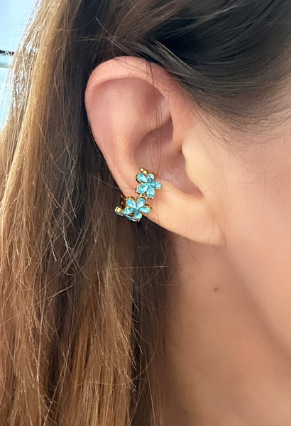 Earcuff Isla Bonita Crystal Flowers Fiorella vari colori