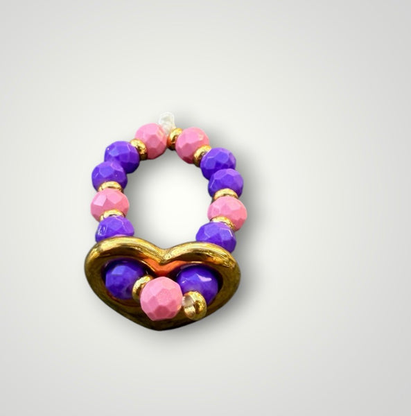 Anello Colors cuore chain e cristalli