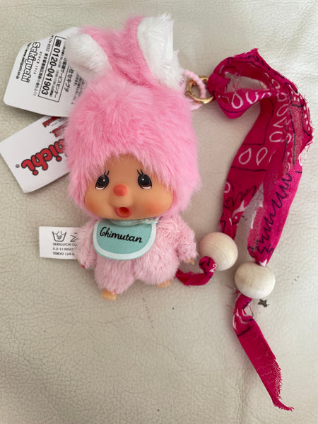 Pimp your Bag chimutan il coniglio amico di Monchichi rosa babol