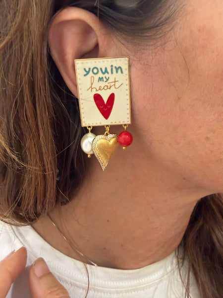 Coppia orecchini Principessa Glam Poppy Heart