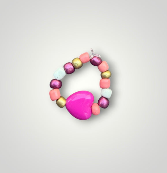 Anello colors con cuore vari colori