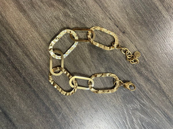 Bracciale  Aurora   catena anelli martellato