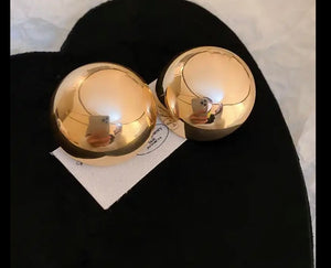 Coppia Orecchini unica maxi sfera due varianti colore