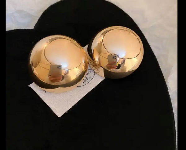 Coppia Orecchini unica maxi sfera due varianti colore