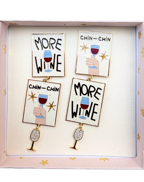Coppia orecchini Principessa Glam Wine