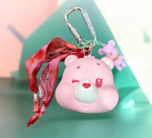 Pimp your bag testa orsetto del cuore  portaoggetti rosa