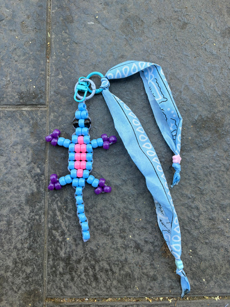 Pimp your bag Colors keychain geco   portafortuna  pony Beads Vari utilizzi e vari colori