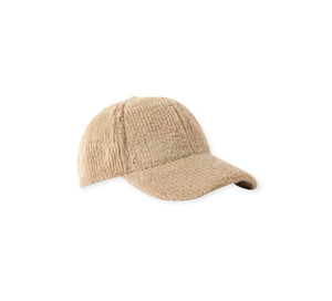 Cappello con visiera baseball in peluche effetto costine vari colori