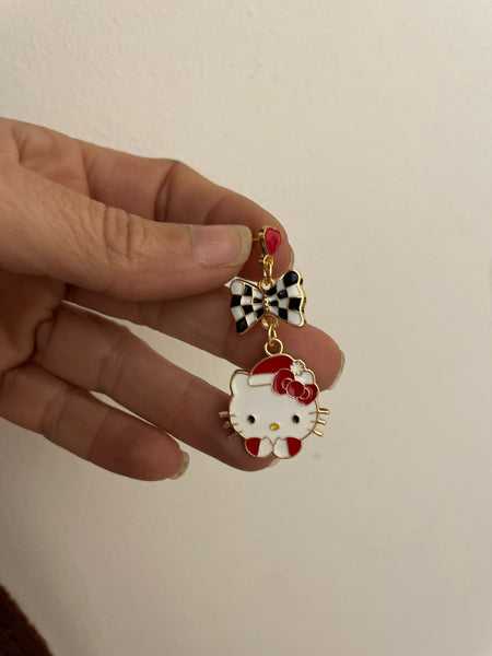 Mono orecchino Natale hallo kitty Christmas Edition