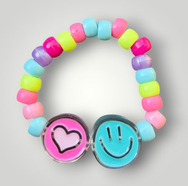 Bracciaie Colors pony Beads Smile  e Cuore vari colori