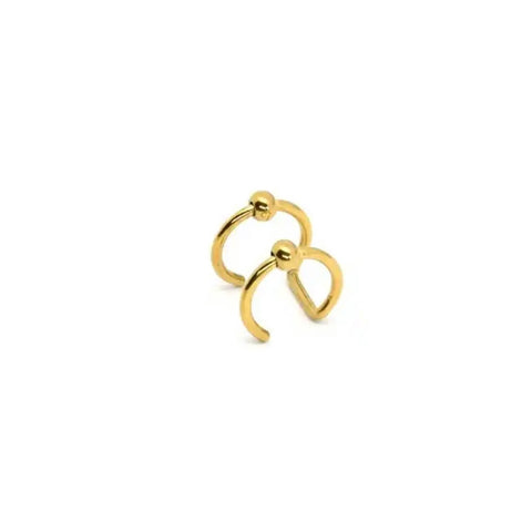 Face jewels Labret Orecchino per labbro gioielli per il viso 
Doppio anello con sfere clip non serve
avere il buco due varianti colore