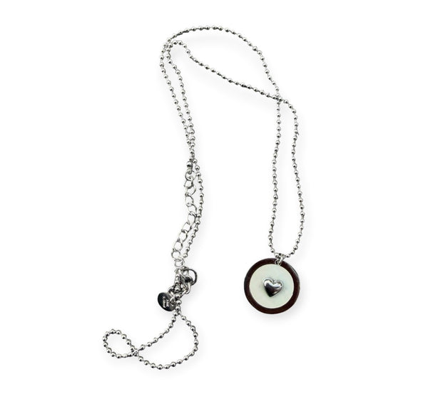 Collana Isla Bonita cuore madreperla  due varianti colore