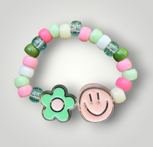 Bracciaie Colors pony Beads Smile  e fiore  vari colori
