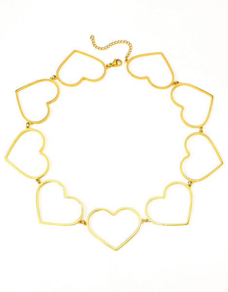 Collana choker Cuori Asa due varianti colore