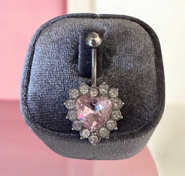 Piercing ombelico cuore crystal