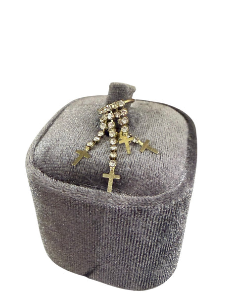 Mono earcuff crystal tennis  e croci