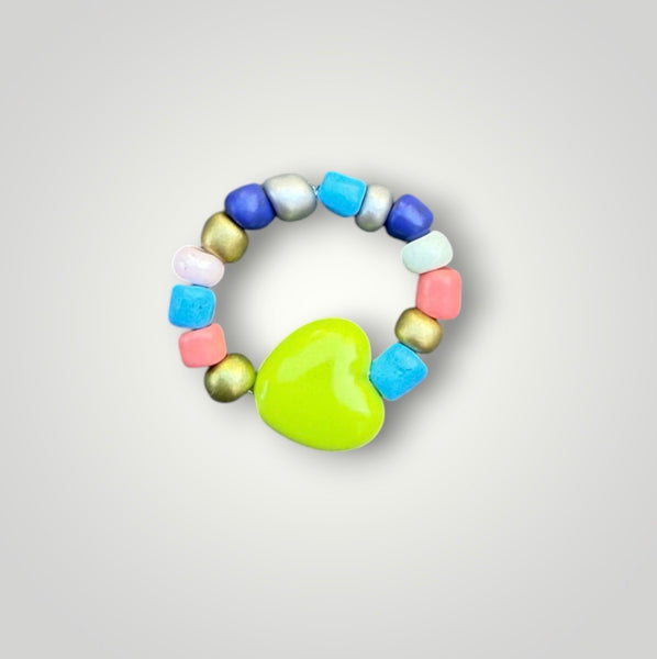 Anello colors con cuore vari colori