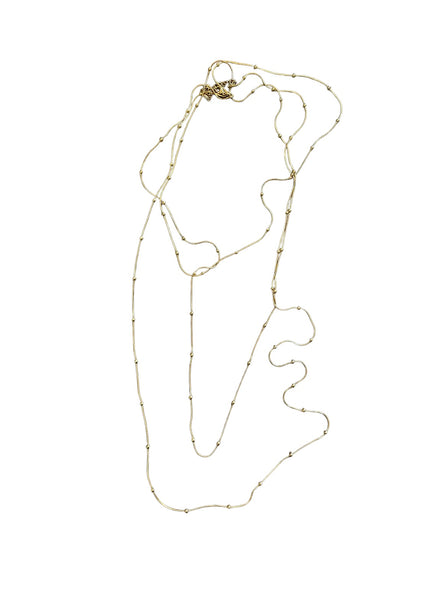 Collana Katia multifili con sfere lunga due varianti colore