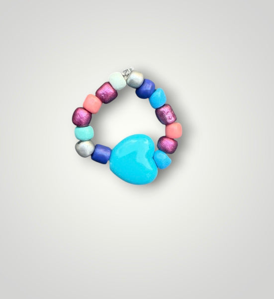 Anello colors con cuore vari colori