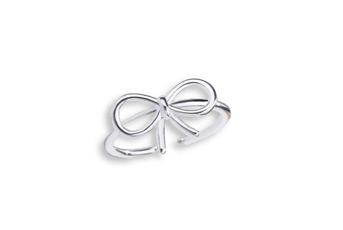 Anello regolabile fiocco in argento 925