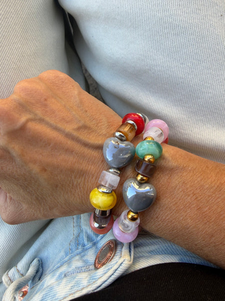 Bracciale Colors labyrinth cuore multicolor