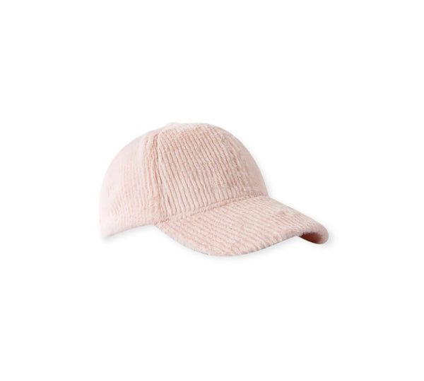Cappello con visiera baseball in peluche effetto costine vari colori