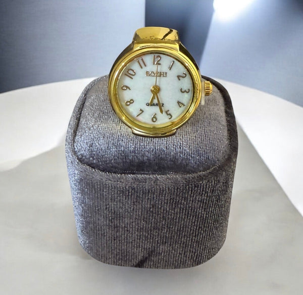 Anello orologio rotondo con lancette due varianti colore