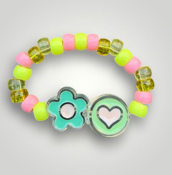 Bracciaie Colors pony Beads Fiore e Cuore vari colori