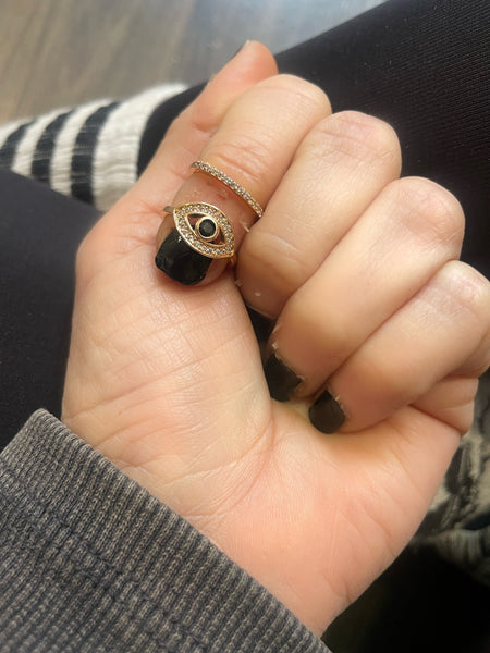Anello Melory per unghia crystal occhio greco