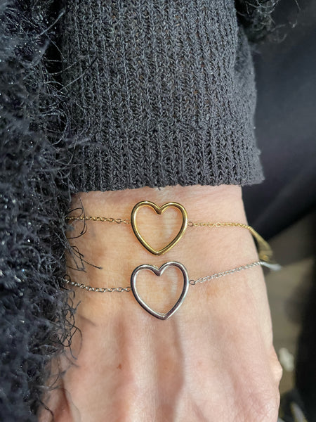 Bracciale cuore vuoto