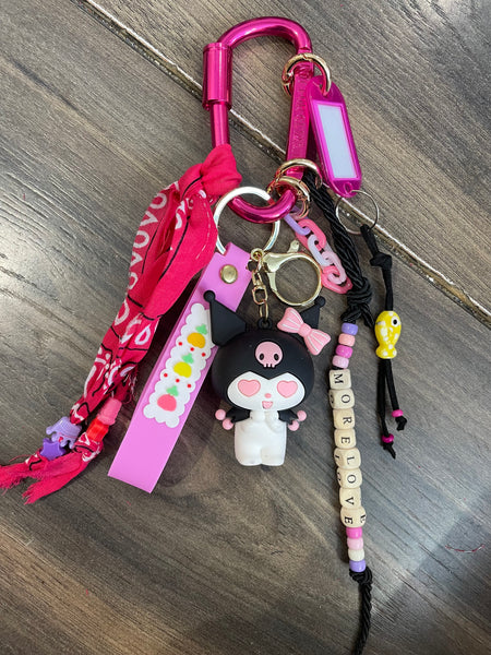 Pimp your Bag Keychain charms per borsa e portachiavi kuromi love