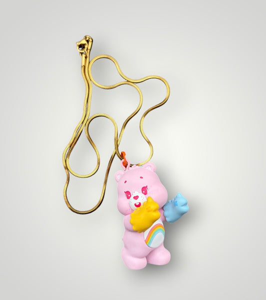 Collana Orsetto del cuore catenina 50 cm vari colori