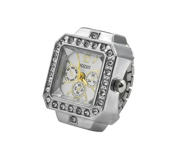 Anello orologio quadrato   due varianti colore