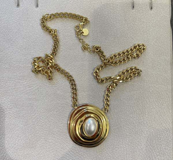 Collana Katia  con perla centrale due varianti colore