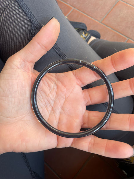 Jelly bangle nero intenso brillante