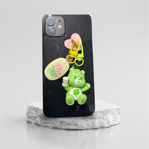 Pimp your phone orsetto del cuore verde con bibita