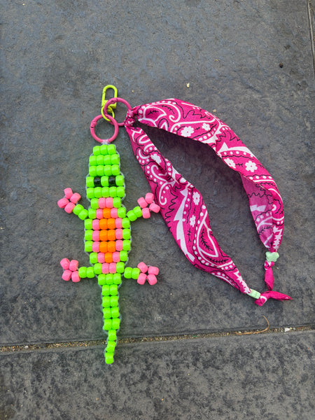 Pimp your bag Colors keychain coccodrillo  portafortuna  pony Beads Vari utilizzi e vari colori