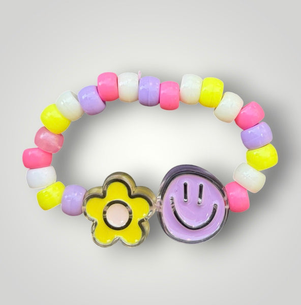 Bracciaie Colors pony Beads Smile  e fiore  vari colori