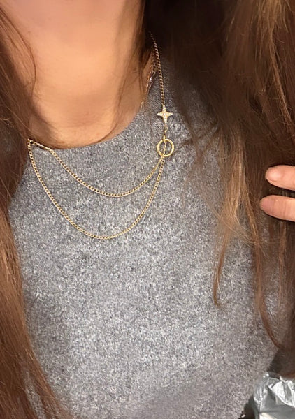 Collana doppia stellina due varianti colore