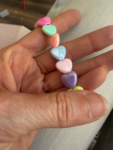 Bracciale colors Beads giro cuori small effetto perlato