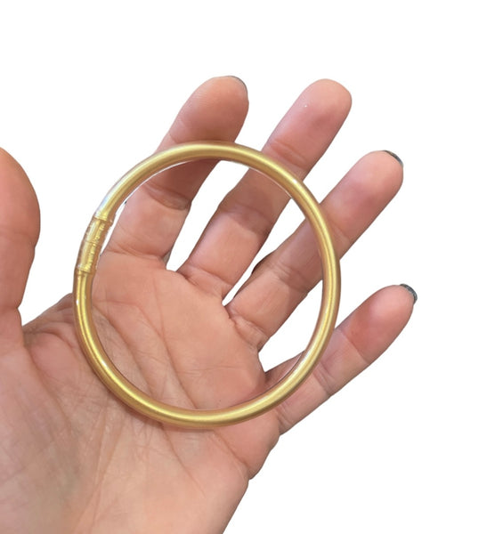Jelly bangle oro platino brillante