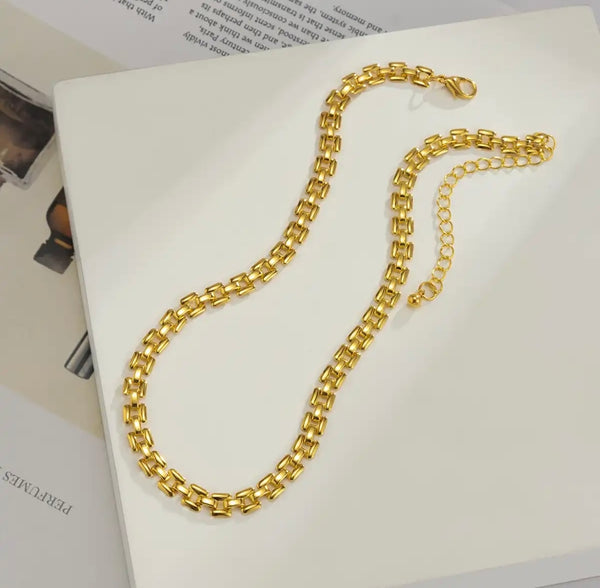 Collana girocollo catenina Chain quadrata